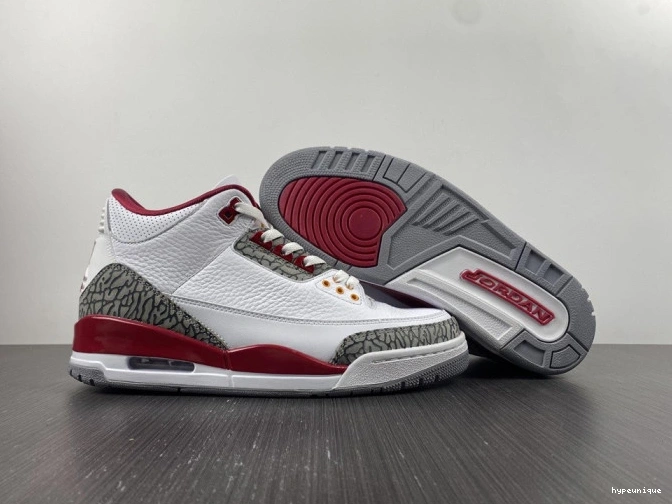 HYPE Cardinal Red CT8532-126 Jordan 3 Retro 0812